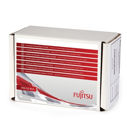 Ricoh Fujitsu F1 ScannerReinigungstücher imprägniert Fujitsu CON-CLE-W24 Inhalt 24 St. Produktbild Front View L