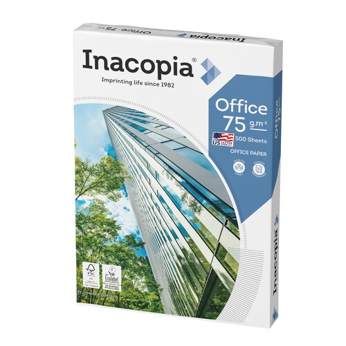 Kopierpapier Inacopia Office US Letter Format 216x279mm 75g weiß 161CIE FSC EU-Ecolabel (PACK=500 BLATT) Produktbild Additional View 1 L
