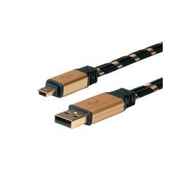 ROLINE Gold - USB-Kabel - Mini-USB, Typ B (M) Produktbild