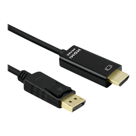 ROLINE Adapterkabel - DisplayPort männlich zu HDMI männlich - 1 m - abgeschirmt - Schwarz - hauchver Produktbild