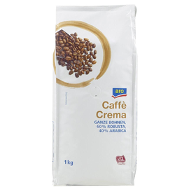 Kaffee Crema aro ganze Bohnen 40% Arabica / 60% Robusta (PACK=1000 GRAMM) Produktbild