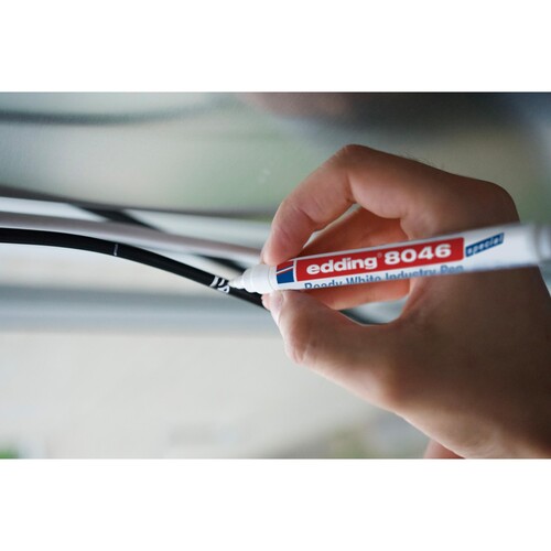 Lackmarker 8046 1-3 mm Rundspitze weiß Edding 4-8046049 Produktbild Additional View 3 L