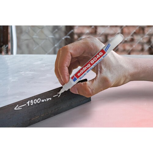 Lackmarker 8046 1-3 mm Rundspitze weiß Edding 4-8046049 Produktbild Additional View 2 L