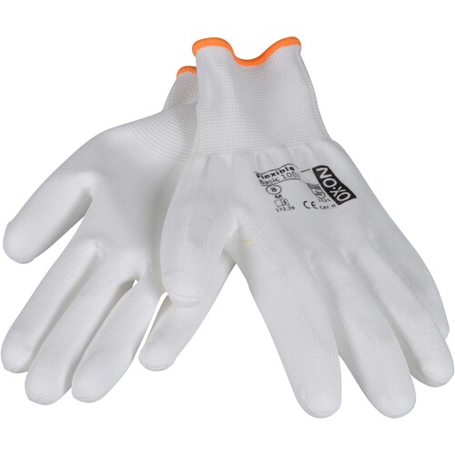 OX-ON Montagehandschuh  Polyester / Flexible Basic 1001 / Gr. 7 / weiß Produktbild Additional View 3 L