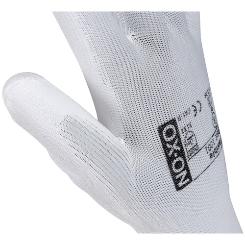 OX-ON Montagehandschuh  Polyester / Flexible Basic 1001 / Gr. 8 / weiß Produktbild Additional View 5 L