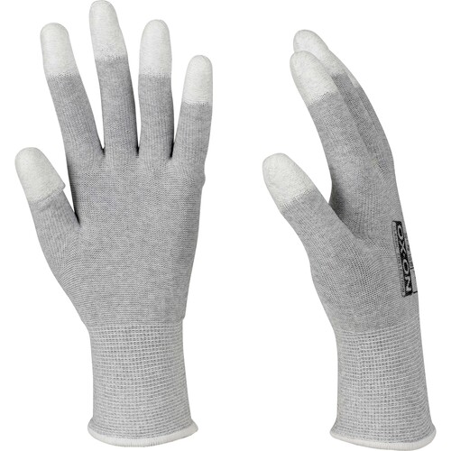 OX-ON Montagehandschuh Nylon-Carbon-Strick / Flexible Basic 1011 / Gr. 7 / grau-weiß Produktbild Additional View 3 L