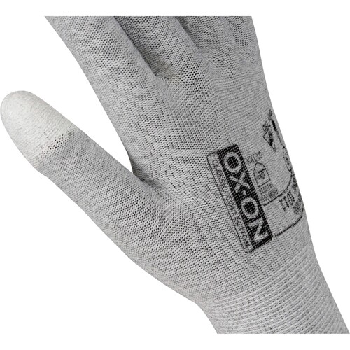 OX-ON Montagehandschuh Nylon-Carbon-Strick / Flexible Basic 1011 / Gr. 7 / grau-weiß Produktbild Additional View 6 L