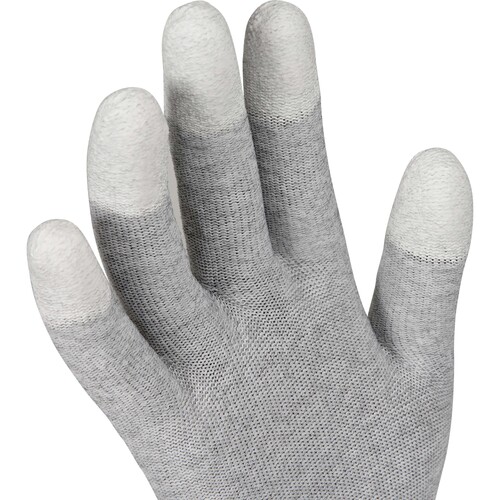 OX-ON Montagehandschuh Nylon-Carbon-Strick / Flexible Basic 1011 / Gr. 7 / grau-weiß Produktbild Additional View 7 L