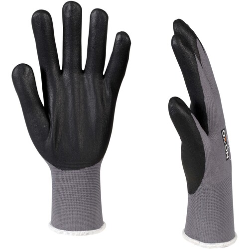 OX-ON Montagehandschuh  Nylon / Flexible Comfort 1305 / Gr. 6 / grau-schwarz Produktbild Additional View 3 L