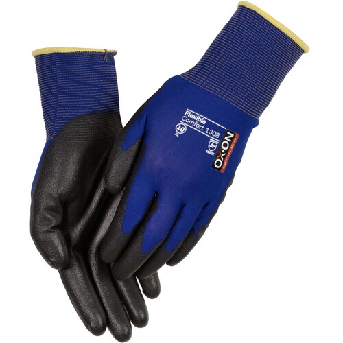OX-ON Montagehandschuh / Nylon-Strick / Flexible Comfort 1308 / Gr. 7 / blau-schwarz Produktbild Additional View 1 L