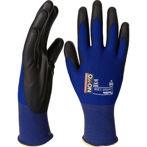 OX-ON Montagehandschuh / Nylon-Strick / Flexible Comfort 1308 / Gr. 7 / blau-schwarz Produktbild Additional View 2 L