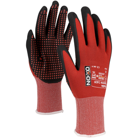 OX-ON Montagehandschuh  Nylon-Strick / Flexible Supreme 1609 / Gr. 11 / rot-schwarz Produktbild