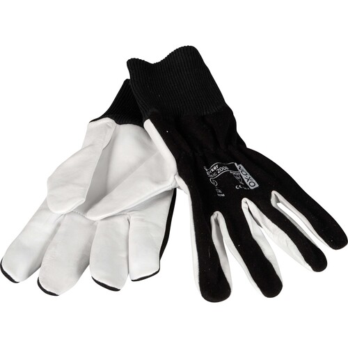OX-ON Mechanikerhandschuh Leder / Worker Basic 2008 / Gr. 7 / schwarz-weiß Produktbild Additional View 3 L