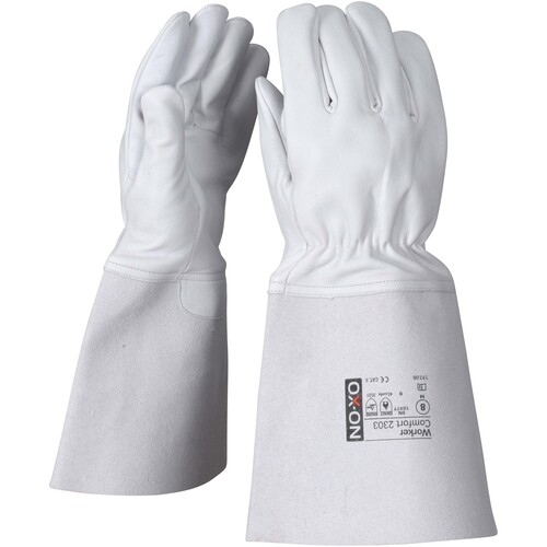 OX-ON Schweißerhandschuh  Leder / Worker Comfort 2303 / Gr. 8 / weiß Produktbild