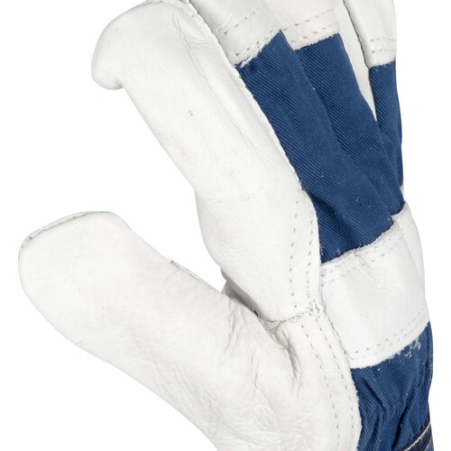 OX-ON Rindvollleder-Handschuh / Worker Supreme 2600 / Gr. 7 / weiß-blau Produktbild Additional View 4 L