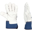 OX-ON Rindvollleder-Handschuh / Worker Supreme 2600 / Gr. 9 / weiß-blau Produktbild Additional View 2 S
