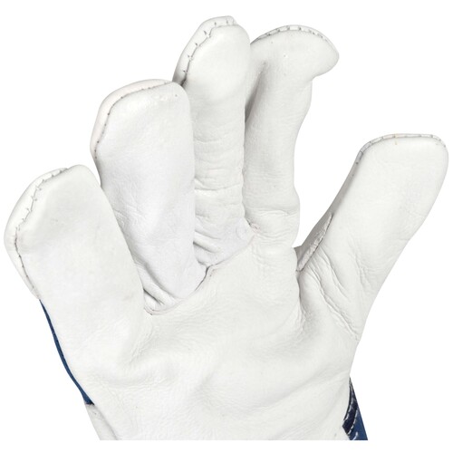 OX-ON Rindvollleder-Handschuh / Worker Supreme 2600 / Gr. 9 / weiß-blau Produktbild Additional View 5 L