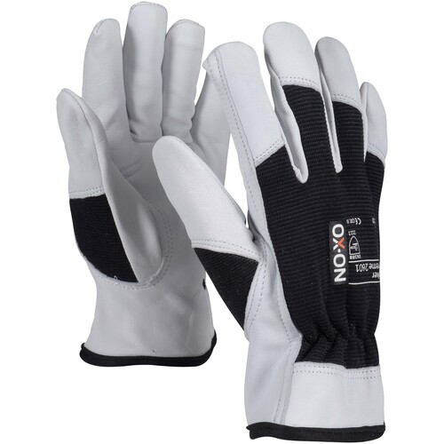 OX-ON Mechanikerhandschuh  Leder / Worker Supreme 2601 / Gr. 7 / weiß-schwarz Produktbild