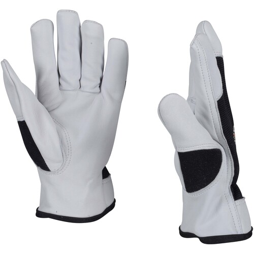 OX-ON Mechanikerhandschuh  Leder / Worker Supreme 2601 / Gr. 7 / weiß-schwarz Produktbild Additional View 2 L