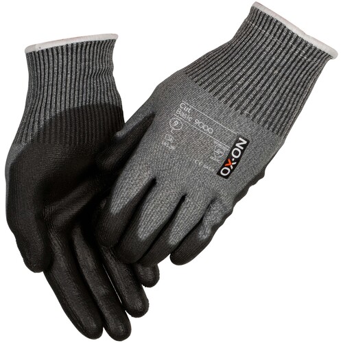 OX-ON Schnittschutzhandschuh  Nylon / Cut Basic 9000 / Gr. 7 / grau-schwarz Produktbild Additional View 1 L