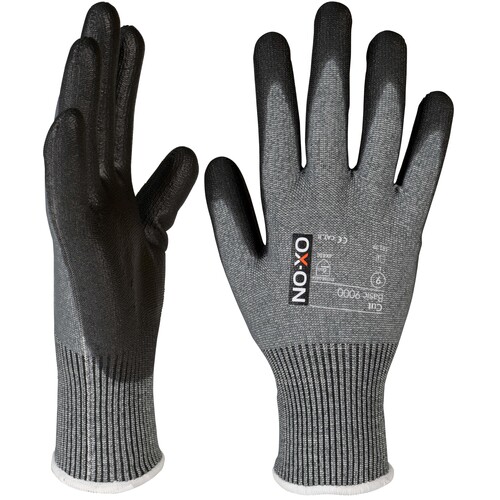 OX-ON Schnittschutzhandschuh  Nylon / Cut Basic 9000 / Gr. 8 / grau-schwarz Produktbild Additional View 2 L