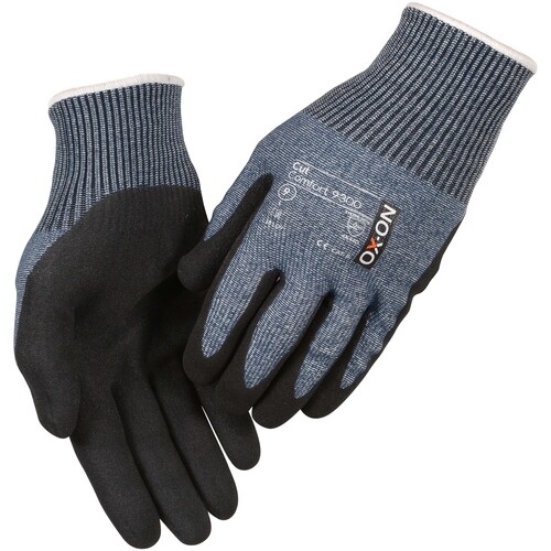 OX-ON Schnittschutzhandschuh Polyester / Cut Comfort 9300 / Gr. 8 / dunkelblau-schwarz Produktbild Additional View 1 L