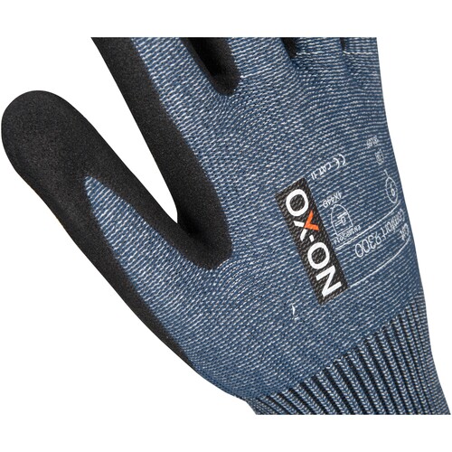 OX-ON Schnittschutzhandschuh Polyester / Cut Comfort 9300 / Gr. 8 / dunkelblau-schwarz Produktbild Additional View 7 L