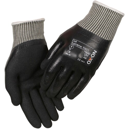 OX-ON Schnittschutzhandschuh Polyester / Cut Supreme 9601 / Gr. 7 / schwarz Produktbild Additional View 1 L