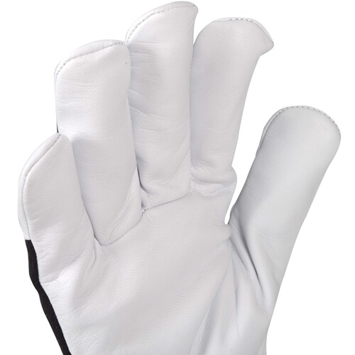 OX-ON Schnittschutzhandschuh Leder / Cut Supreme 9602 / Gr. 8 / weiß-schwarz Produktbild Additional View 5 L