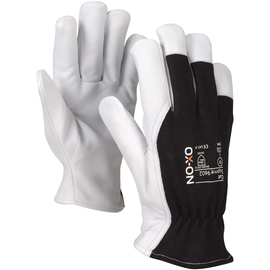 OX-ON Schnittschutzhandschuh Leder / Cut Supreme 9602 / Gr. 9 / weiß-schwarz Produktbild