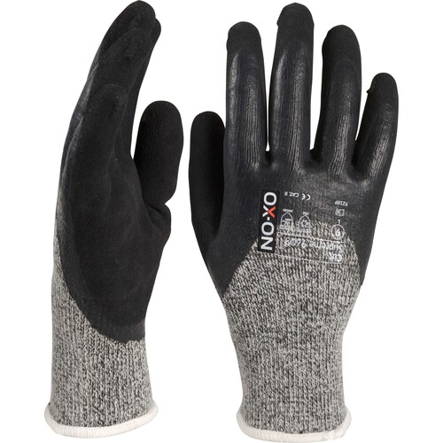 OX-ON Schnittschutzhandschuh Baumwoll- Strick / Cut Supreme 9603 / Gr. 11 / schwarz-grau Produktbild Additional View 1 L