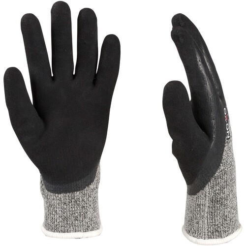 OX-ON Schnittschutzhandschuh Baumwoll- Strick / Cut Supreme 9603 / Gr. 11 / schwarz-grau Produktbild Additional View 3 L
