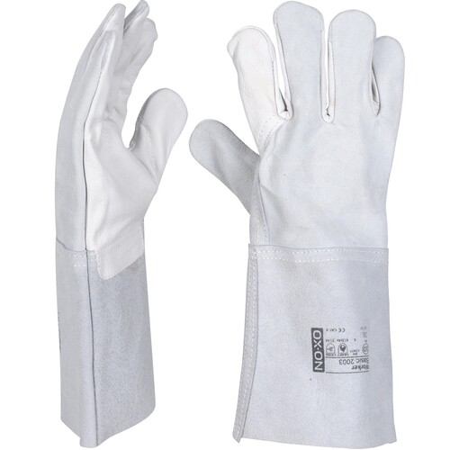 Rindspaltlederhandschuh OX-ON Basic 2003 Gr.10 / weiß-grau Produktbild Additional View 2 L