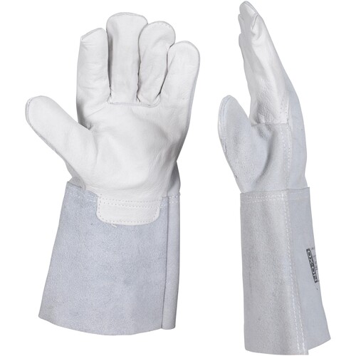 Rindspaltlederhandschuh OX-ON Basic 2003 Gr.10 / weiß-grau Produktbild Additional View 6 L