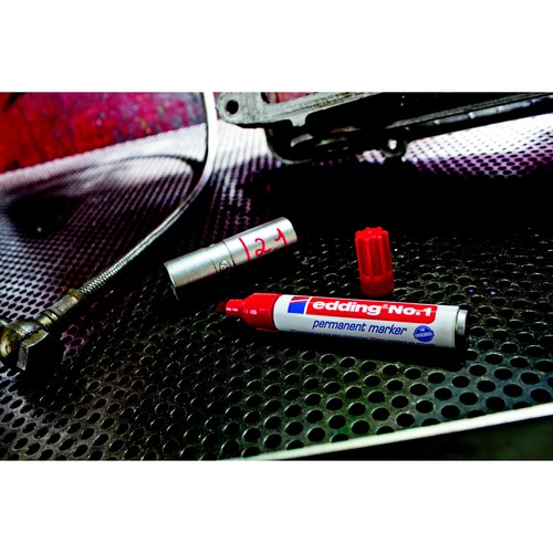 Permanentmarker No.1 1-5mm Keilspitze rot Edding 4-1002 Produktbild Additional View 1 L