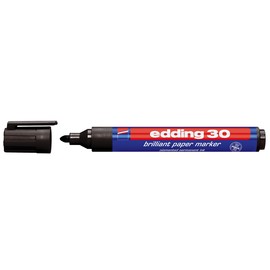 Brilliant Paper Marker 30 1,5-3mm Rundspitze schwarz Edding 4-30001 Produktbild