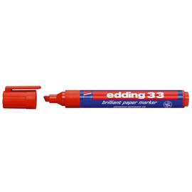 Brilliant Paper Marker 33 1-5mm Keilspitze rot Edding 4-33002 Produktbild