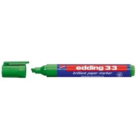 Brilliant Paper Marker 33 1-5mm Keilspitze grün Edding 4-33004 Produktbild