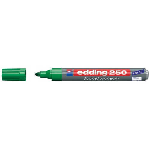 Whiteboardmarker 250 1,5-3mm Rundspitze grün trocken abwischbar Edding 4-250004 Produktbild