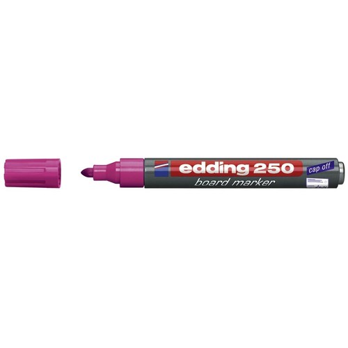 Whiteboardmarker 250 1,5-3mm Rundspitze rosa trocken abwischbar Edding 4-250009 Produktbild