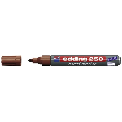 Whiteboardmarker 250 1,5-3mm Rundspitze braun trocken abwischbar Edding 4-250007 Produktbild