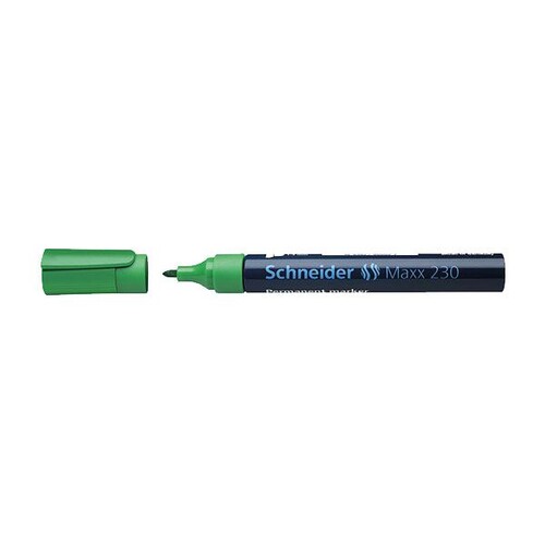 Permanentmarker Maxx 230 1-3mm Rundspitze grün Schneider 123004 Produktbild Front View L