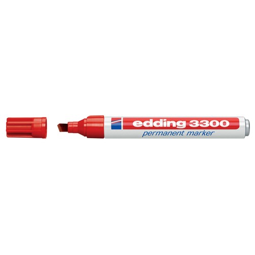 Permanentmarker 3300 1-5mm Keilspitze rot Edding 4-3300002 Produktbild