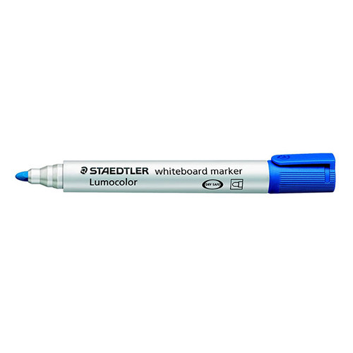 Whiteboardmarker Lumocolor 351 2mm Rundspitze blau trocken abwischbar Staedtler 351-3 Produktbild Front View L