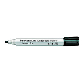 Whiteboardmarker Lumocolor 351 2mm Rundspitze schwarz trocken abwischbar Staedtler 351-9 Produktbild