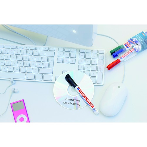 CD/DVD Marker 8400 0,5-1mm Rundspitze rot Edding 4-8400002 Produktbild Additional View 1 L