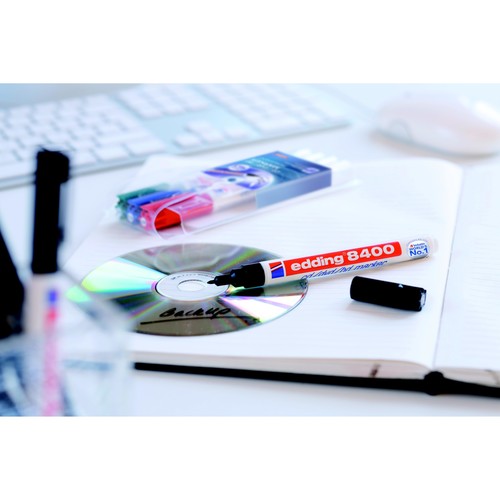CD/DVD Marker 8400 0,5-1mm Rundspitze rot Edding 4-8400002 Produktbild Additional View 2 L