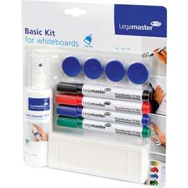 BASIC-KIT für Whiteboard Tafelwischer + Spray + Stifte + Magnete Legamaster 7-125100 Produktbild