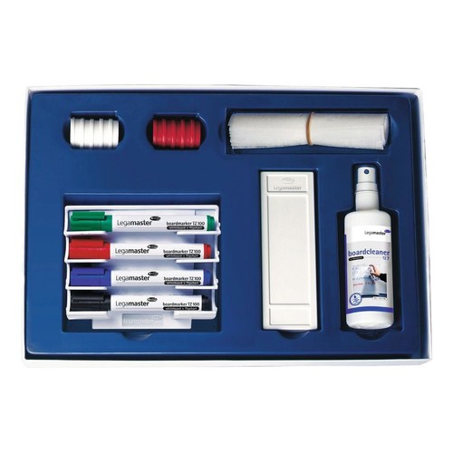 STARTER-SET für Whiteboard Tafelwischer + Spray + Stifte + Magnete Legamaster 7-125000 Produktbild Additional View 1 L
