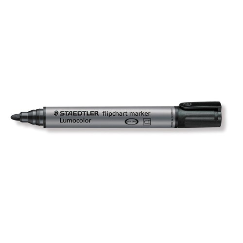 Flipchartmarker Lumocolor 356 2mm Rundspitze schwarz Staedtler 356-9 Produktbild